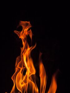 Preview wallpaper fire, flame, bonfire, dark, burning