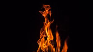 Preview wallpaper fire, flame, bonfire, dark, burning