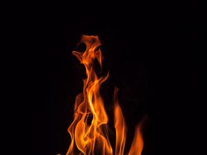 Preview wallpaper fire, flame, bonfire, dark, burning