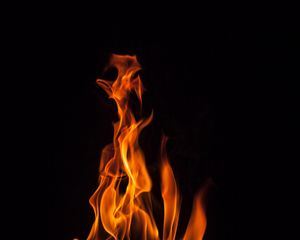 Preview wallpaper fire, flame, bonfire, dark, burning