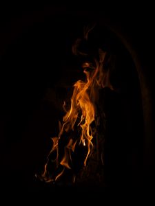 Preview wallpaper fire, flame, bonfire, dark, firewood