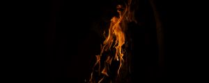 Preview wallpaper fire, flame, bonfire, dark, firewood