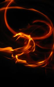 Preview wallpaper fire, flame, bright, turns, night, darkness