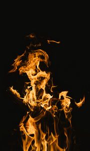 Preview wallpaper fire, flame, burn, blazing, dark