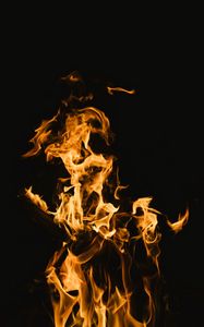 Preview wallpaper fire, flame, burn, blazing, dark