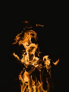Preview wallpaper fire, flame, burn, blazing, dark