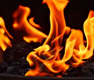 Preview wallpaper fire, flame, close-up
