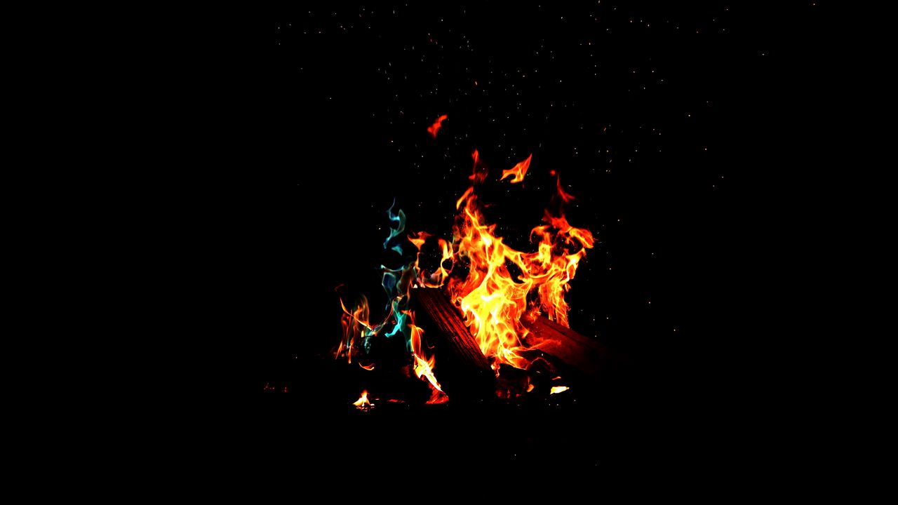 Wallpaper fire, flame, dark