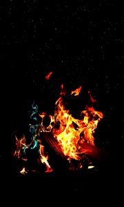 Preview wallpaper fire, flame, dark