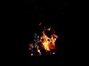 Preview wallpaper fire, flame, dark