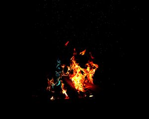 Preview wallpaper fire, flame, dark