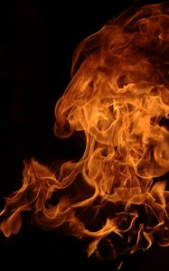 Preview wallpaper fire, flame, dark, night