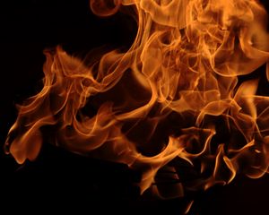 Preview wallpaper fire, flame, dark, night