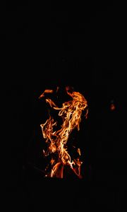 Preview wallpaper fire, flame, dark, background