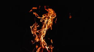 Preview wallpaper fire, flame, dark, background
