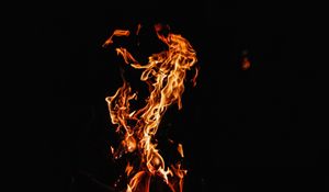 Preview wallpaper fire, flame, dark, background