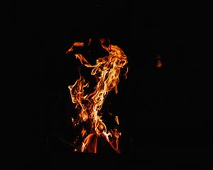 Preview wallpaper fire, flame, dark, background