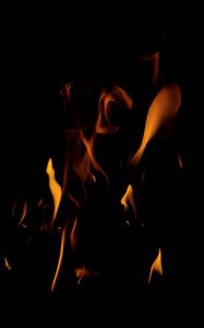 Preview wallpaper fire, flame, dark, darkness