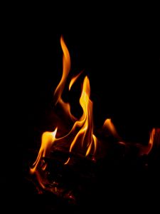 Preview wallpaper fire, flame, dark, night, darkness