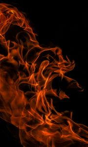 Preview wallpaper fire, flame, dark background