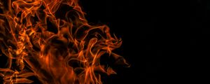 Preview wallpaper fire, flame, dark background