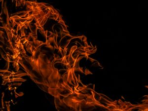 Preview wallpaper fire, flame, dark background