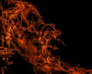 Preview wallpaper fire, flame, dark background