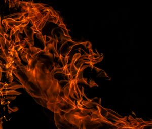 Preview wallpaper fire, flame, dark background