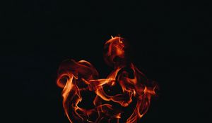 Preview wallpaper fire, flame, dark background