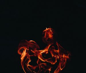 Preview wallpaper fire, flame, dark background