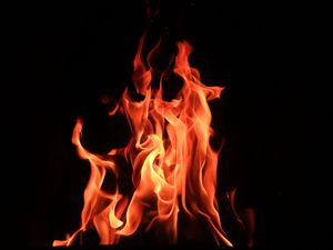 Preview wallpaper fire, flame, dark background