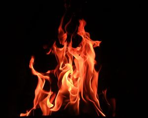 Preview wallpaper fire, flame, dark background