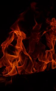 Preview wallpaper fire, flame, darkness, dark, burn