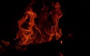 Preview wallpaper fire, flame, darkness, dark, burn