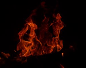 Preview wallpaper fire, flame, darkness, dark, burn