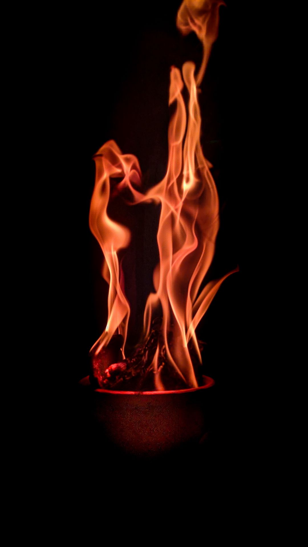 Download wallpaper 1080x1920 fire, flame, flames, dark samsung galaxy ...