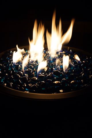 320x480 Wallpaper fire, flame, glow, darkness