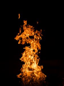 Preview wallpaper fire, flame, light, dark