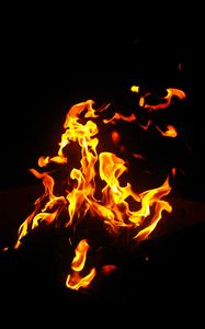 Preview wallpaper fire, flame, light, darkness