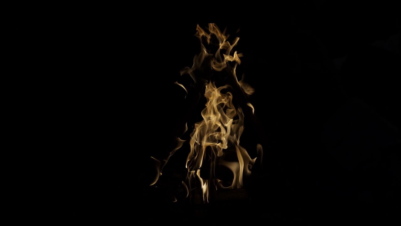 Wallpaper fire, flame, smoke, color, dark background