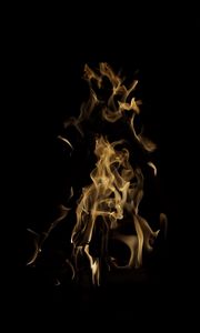 Preview wallpaper fire, flame, smoke, color, dark background