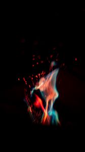 Preview wallpaper fire, flame, sparks, macro, dark