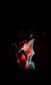 Preview wallpaper fire, flame, sparks, macro, dark