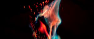 Preview wallpaper fire, flame, sparks, macro, dark