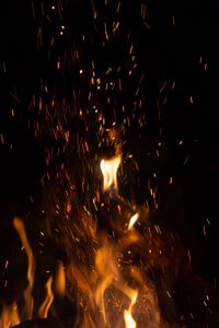Preview wallpaper fire, flame, sparks, dark