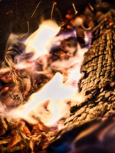 Preview wallpaper fire, flame, wood