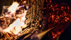 Preview wallpaper fire, flame, wood