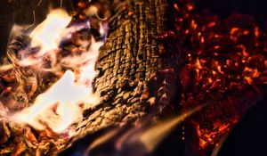 Preview wallpaper fire, flame, wood
