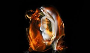 Preview wallpaper fire, light, veil, dark background