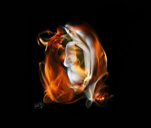 Preview wallpaper fire, light, veil, dark background